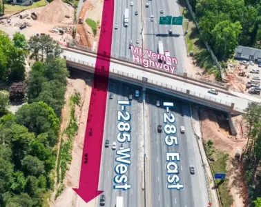 New lane to open on I-285 westbound to ease traffic flow