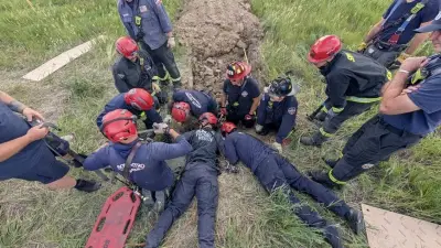 Missing foster dog rescued from Douglas County trench by South Metro firefighters